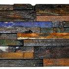 Панели стены мозаики смешанного цвета деревянные, панель стены старой шлюпки акустическая деревянная