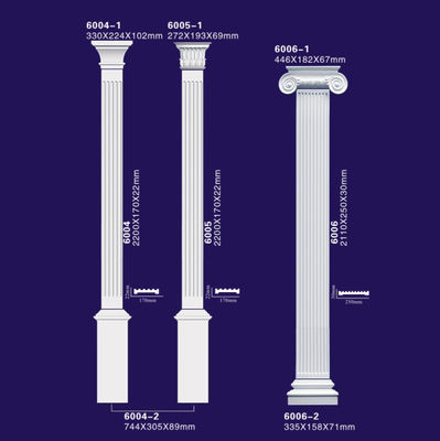 Облегченные европейские столбцы полиуретана/римские штендеры для стены/потолка